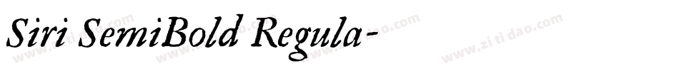 Siri SemiBold Regula字体转换